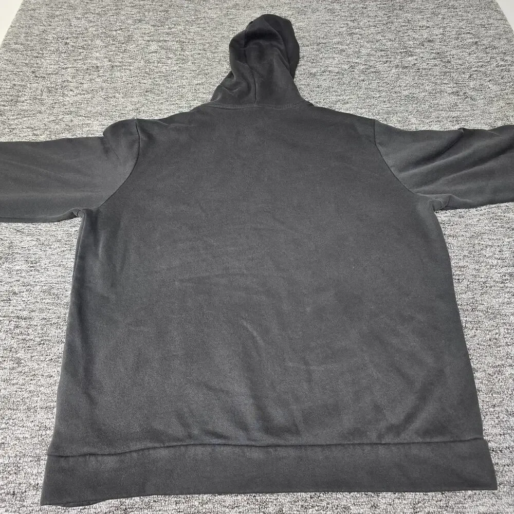 Adidas Golf Pullover Hoodie Men's XL Black Chest Print Logo Drawstring Pocket